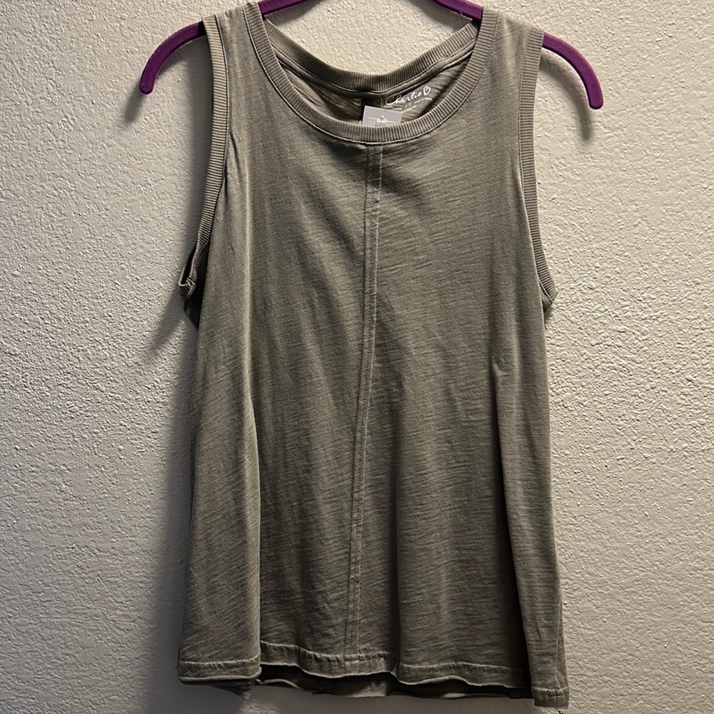 Charlie B green tank top size small
